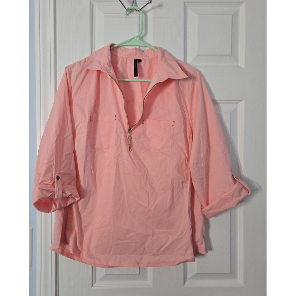 Cathy Brand Womans‎ Blouse Size Large Cotton Blend